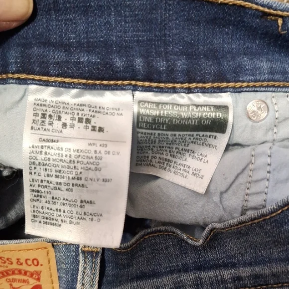 Levis "505" Straight Leg 5 Pocket Denim Blue Jeans - 29x30 - Picture 7 of 8